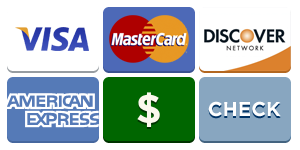 We accept major credit cards